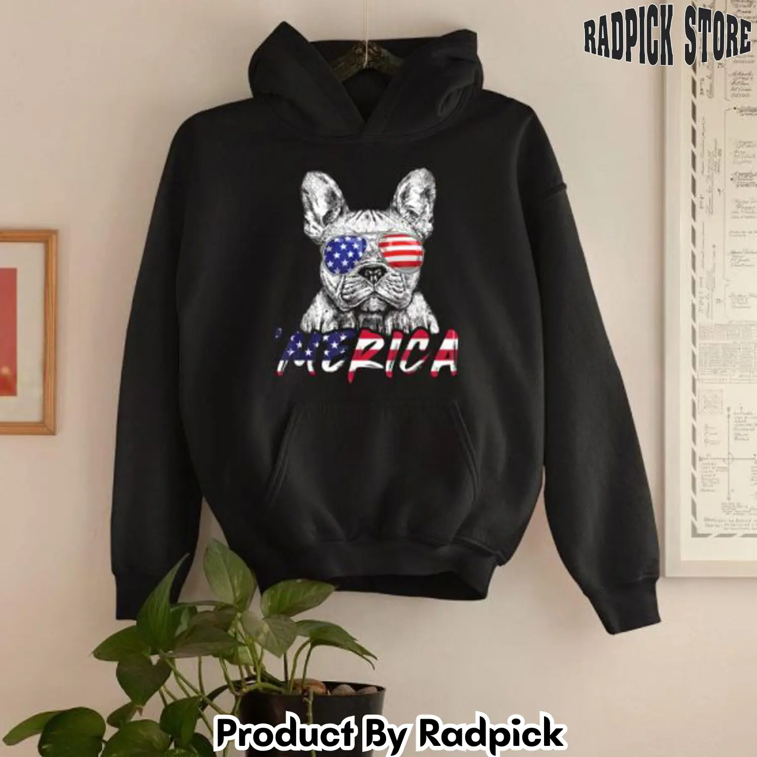 French bulldog american usa flag 2d hoodie rp5540966